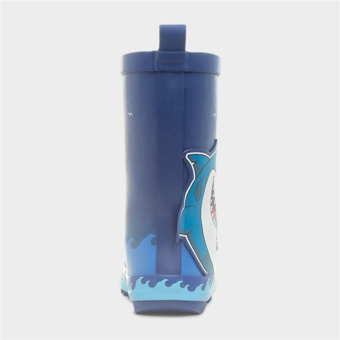 Kids Blue Shark Welly