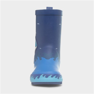 Kids Blue Shark Welly