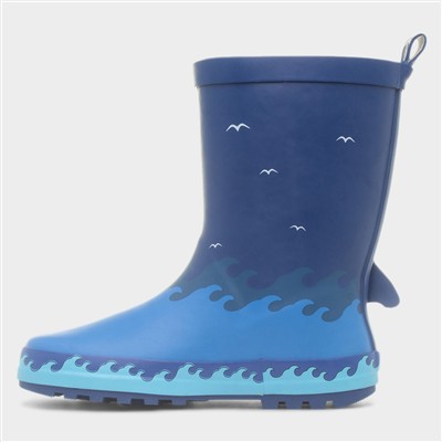 Kids Blue Shark Welly