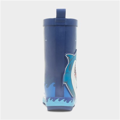 Kids Blue Shark Welly