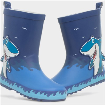 Kids Blue Shark Welly
