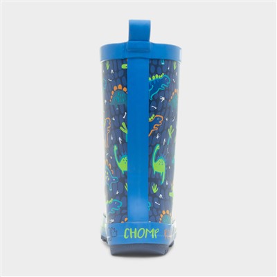 Kids Blue Dinosaur Welly