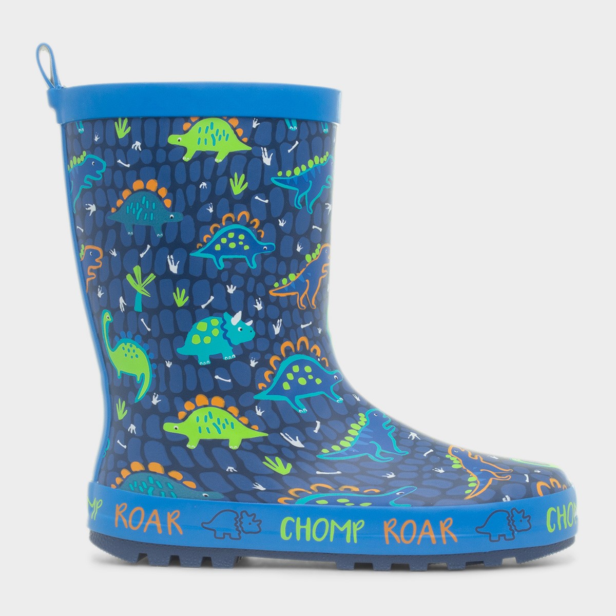 Kids Blue Dinosaur Welly