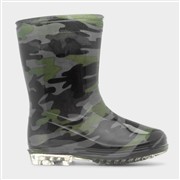 Boys Black & Green Camo Welly (Click For Details)
