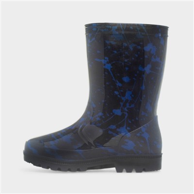 Shadow Kids Black Welly