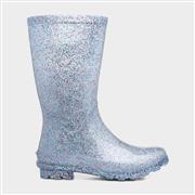Girls Wellington Boot in Blue Glitter (Click For Details)