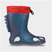 Regatta Mudplay Jnr Boys Dinosaur Foot Blue Welly (Click For Details)