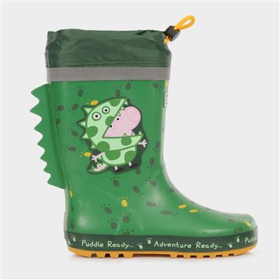 Peppa Puddle Boys Green George Pig Welly