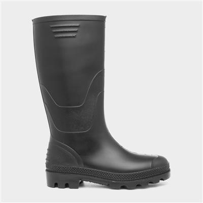 Unisex Black Welly Kids Size 11 to Adult Size 6