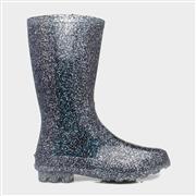 Flurry Kids Black Glitter Welly (Click For Details)