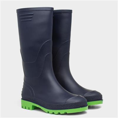 Unisex Navy Welly Kids Size 10 to Adult Size 6