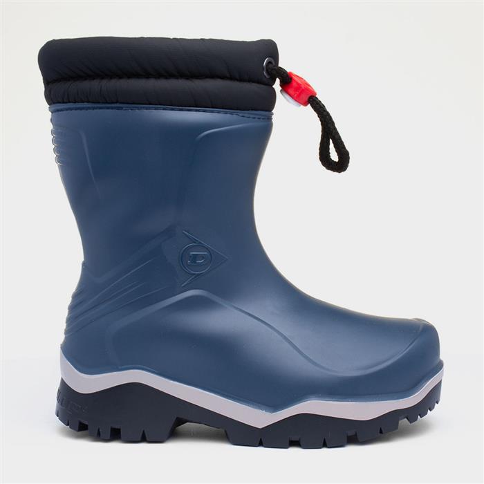 Dunlop Boys Blue Blizzard Kids Navy Welly K354061 Size 13