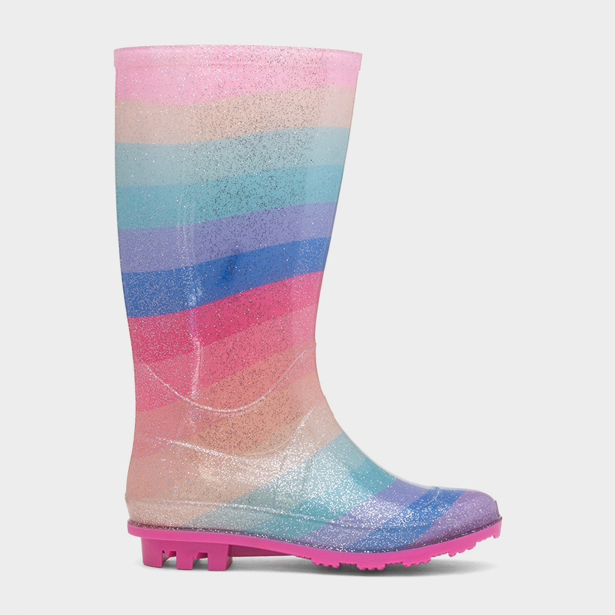 Girls Multi Glitter Welly