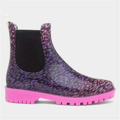 Stormy Girls Purple & Black Ankle Welly