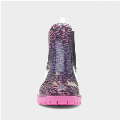 Stormy Girls Purple & Black Ankle Welly