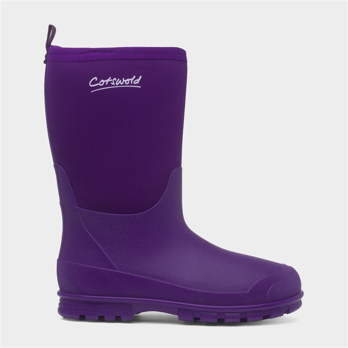 Cotswold Purple Hilly Kids Welly Size 3