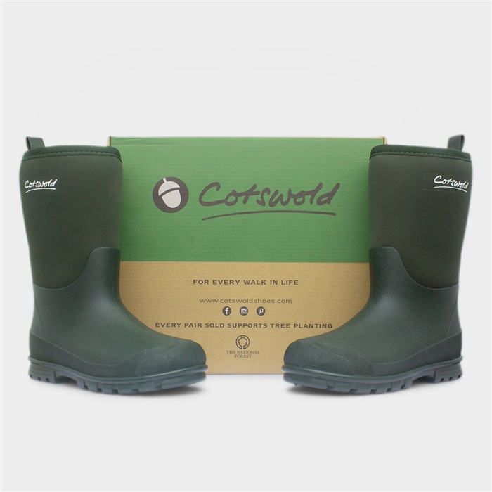 Hilly Kids Green Pull On Welly
