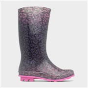 Lilley Girls Pink & Purple Leopard Print Welly (Click For Details)