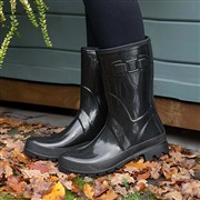Womens Black Patent Warm Lined Welly (Click For Details)
