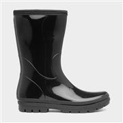 Womens Black Wellington Boot With Warm Lining (Click For Details)