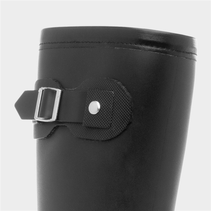 Festival Womens Black Buckle Welly