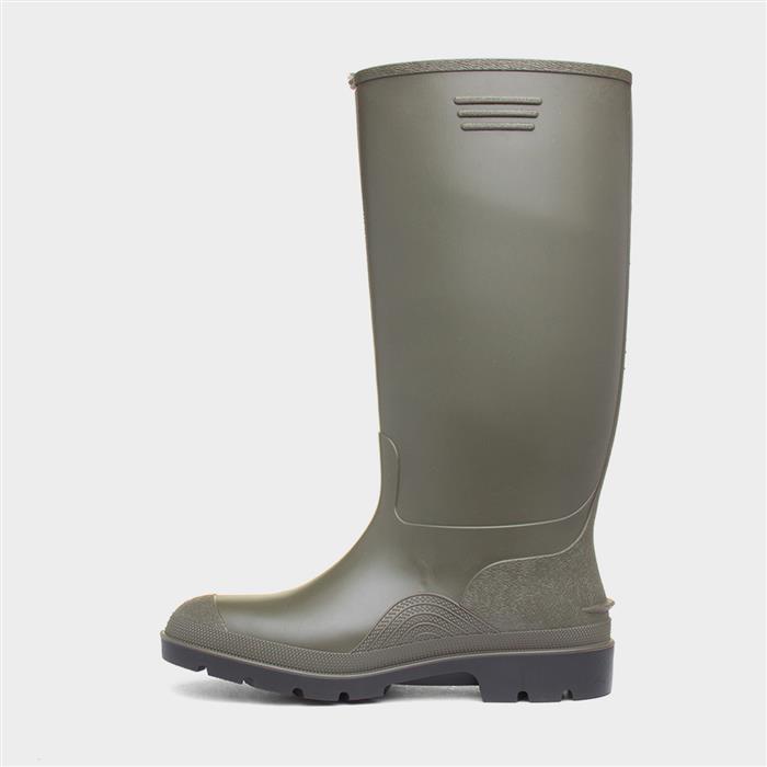 Dunlop Pricemastor Adults Green & Black Welly-794001 | Shoe Zone
