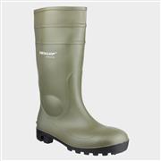 Dunlop Protomastor Adults Green Safety Welly (Click For Details)