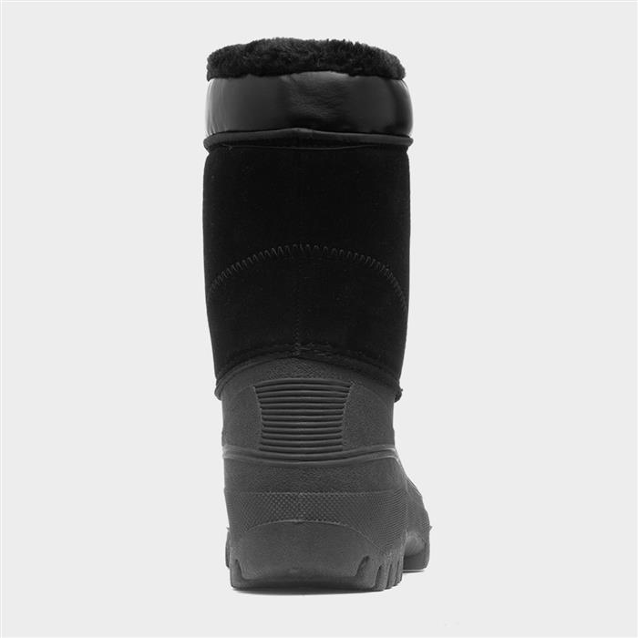 Venture Unisex Black Zip Up Snow Boots