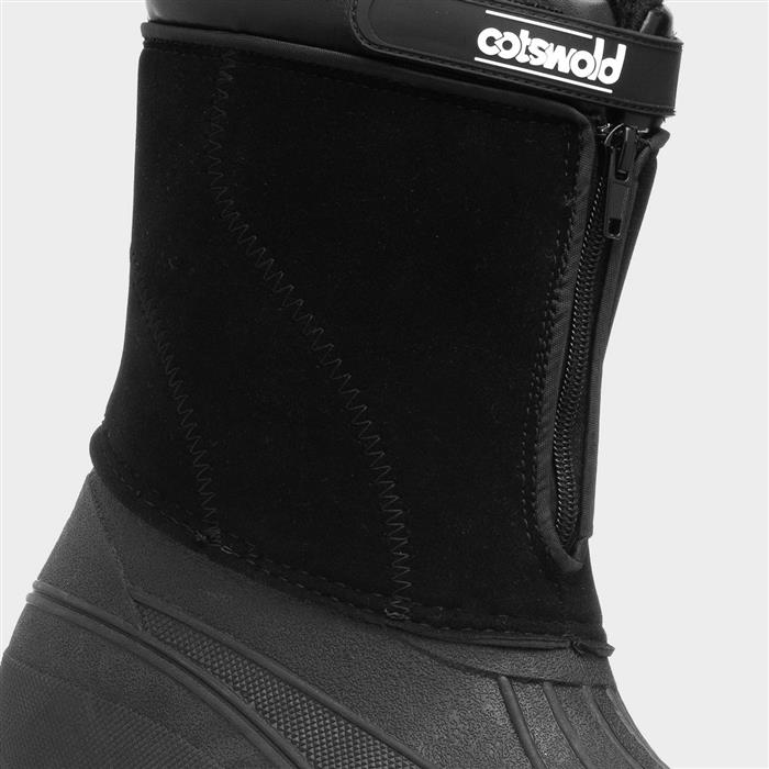Venture Unisex Black Zip Up Snow Boots