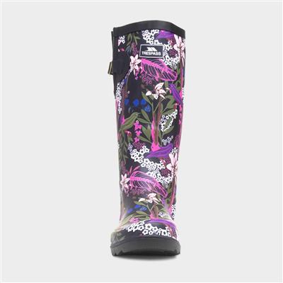 Elena Womens Tropical Floral Multi Welly
