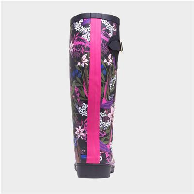 Elena Womens Tropical Floral Multi Welly