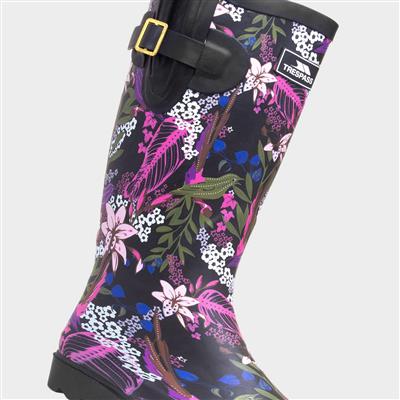 Elena Womens Tropical Floral Multi Welly