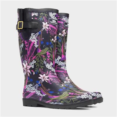 Elena Womens Tropical Floral Multi Welly