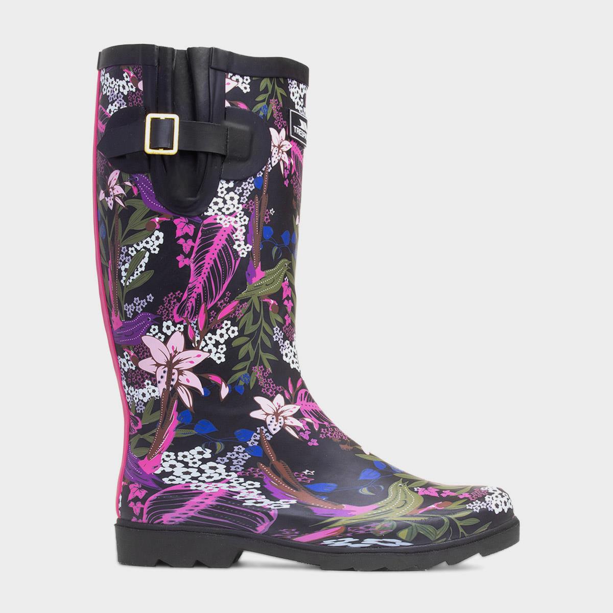 Elena Womens Tropical Floral Multi Welly