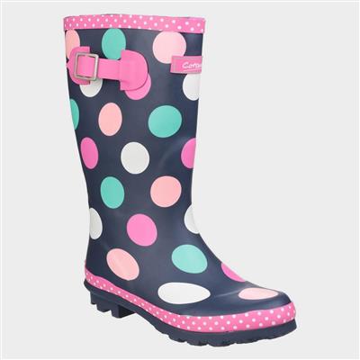 Dotty Rubber Multi-Coloured Welly