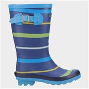 Cotswold Stripe Kids Blue Welly (Click For Details)