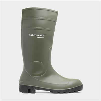 Dunlop Protomastor Mens Green Safety Welly 142VP-79906 | Shoe Zone