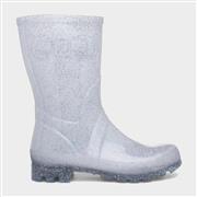 Womens Silver Glitter Welly (Click For Details)