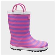 Cotswold Kids Captain Stripy Welly in Pink (Click For Details)