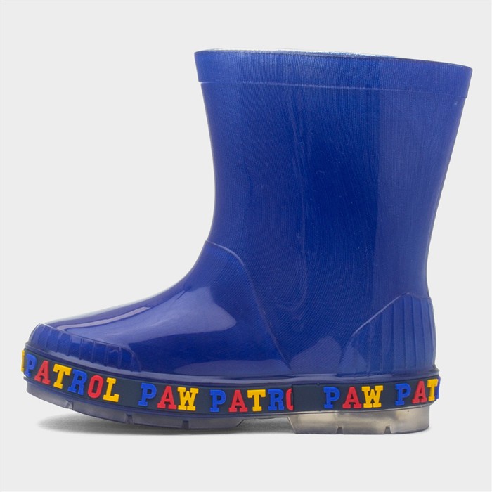 Oli Kids Blue PVC Light Up Welly