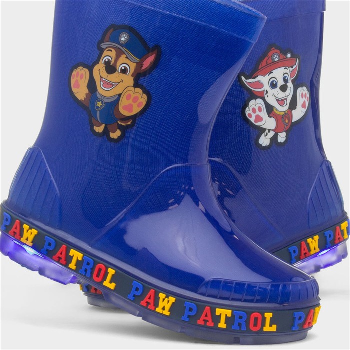 Oli Kids Blue PVC Light Up Welly