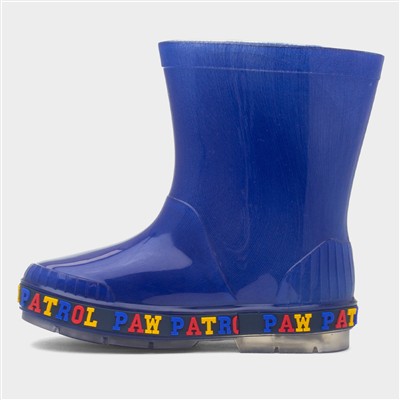 Oli Kids Blue PVC Light Up Welly