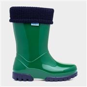 Term Kids Green & Navy Removable Sock Welly (Click For Details)