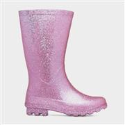 Flurry Girls' Pink Glitter Welly (Click For Details)