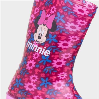 Kids Fuchsia Floral Welly