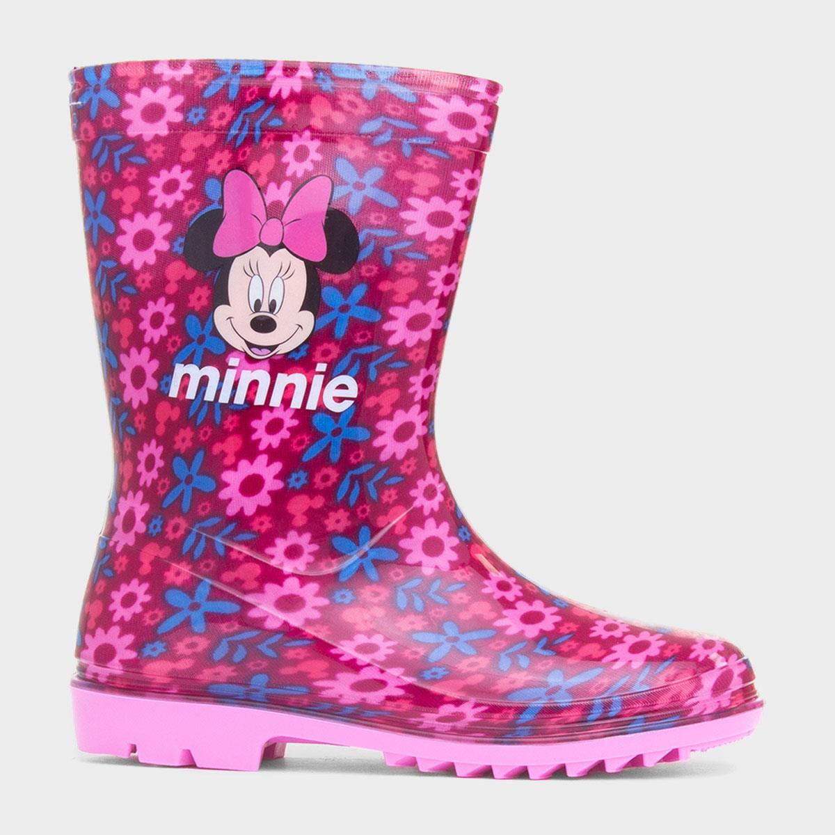 Kids Fuchsia Floral Welly
