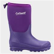 Cotswold Hilly Neoprene Kids Purple Wellies (Click For Details)