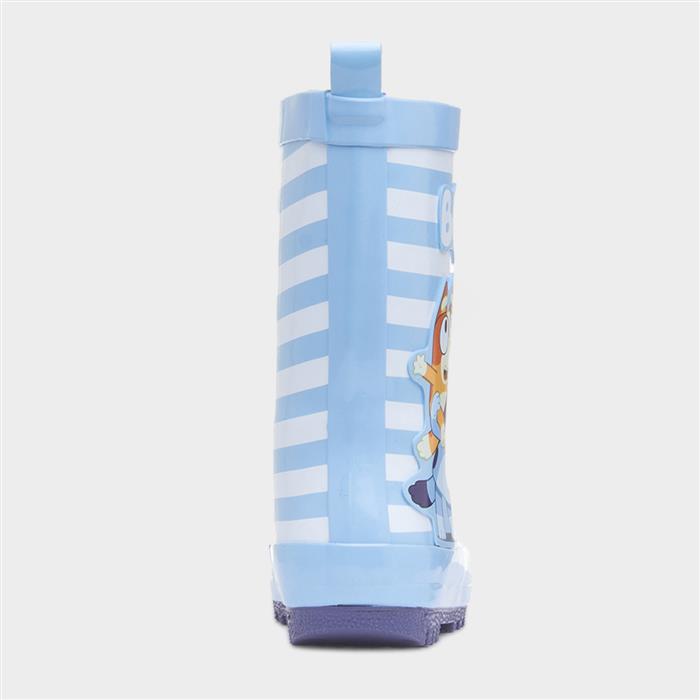 Kids Blue Stripe Welly