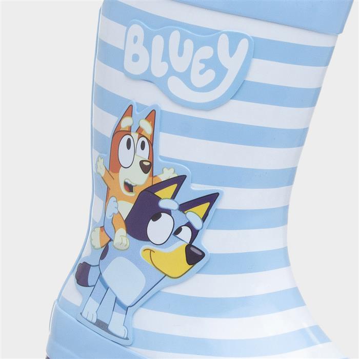 Kids Blue Stripe Welly