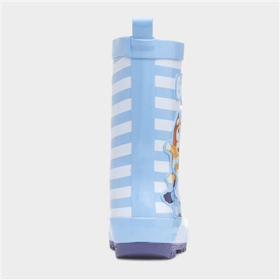 Kids Blue Stripe Welly